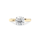 Round Cut Diamond Ring Gold