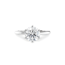 Round Cut Diamond Ring White Gold
