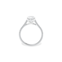 Oval Cut Diamond Ring Pavé Band