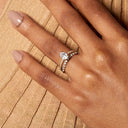 Oval Cut Diamond Ring Pavé Band