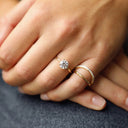 Round Cut Diamond Ring White Gold