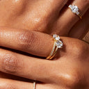 Round Cut Diamond Ring Gold