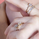 Emerald Cut Diamond Half Band White Gold